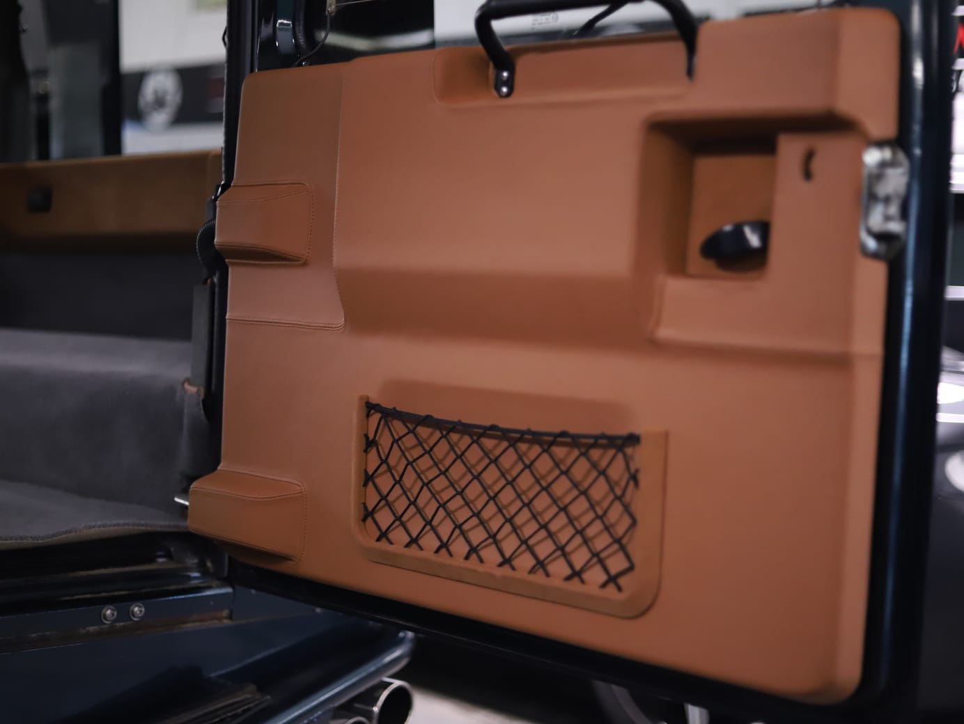 A finished Defender in final assembly, panels aligned and detailed